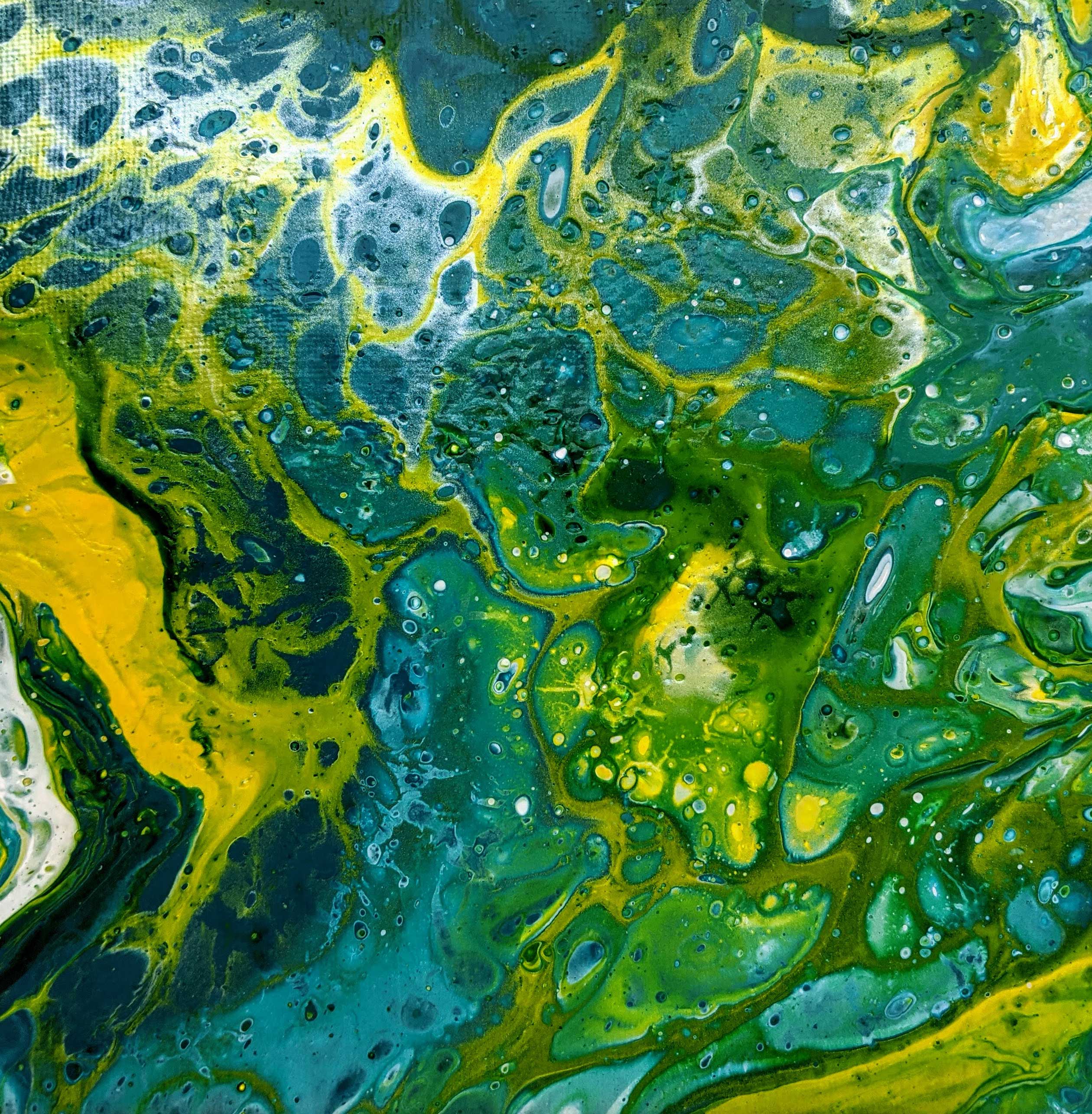 Acrylic Pour Turquoise